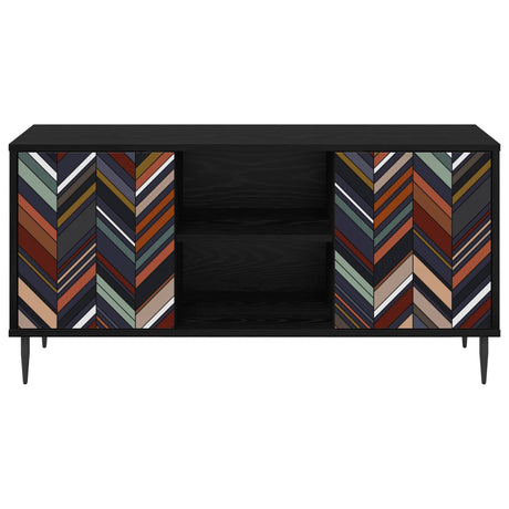 Wooden TV Stand 102cm Wide With 2 Doors And Raised Feet - Ommen
