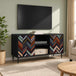 Wooden TV Stand 102cm Wide With 2 Doors And Raised Feet - Ommen