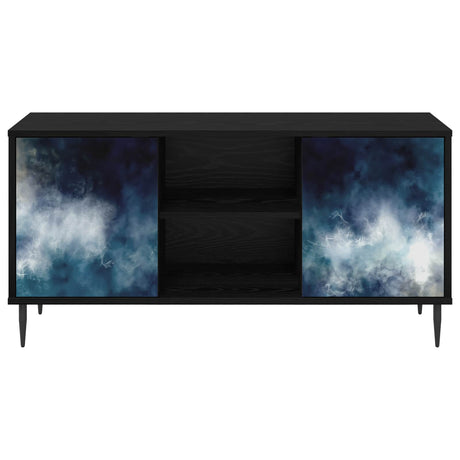 Wooden TV Stand 102cm Wide With 2 Doors And Raised Feet - Raalte
