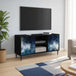 Wooden TV Stand 102cm Wide With 2 Doors And Raised Feet - Raalte