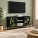 Wooden TV Stand 102cm Wide With 2 Doors And Raised Feet - Rhenen
