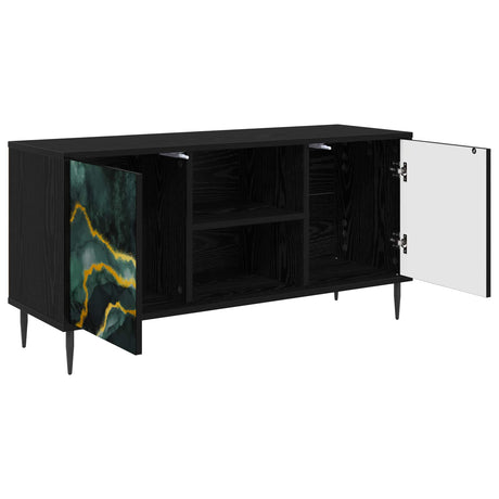 Wooden TV Stand 102cm Wide With 2 Doors And Raised Feet - Wijhe
