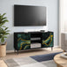 Wooden TV Stand 102cm Wide With 2 Doors And Raised Feet - Wijhe