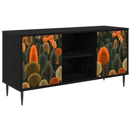 Wooden TV Stand 102cm Wide With 2 Doors And Raised Feet - Zaandam