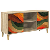 Wooden TV Stand 102cm Wide With 2 Doors - Bonn
