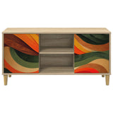 Wooden TV Stand 102cm Wide With 2 Doors - Bonn