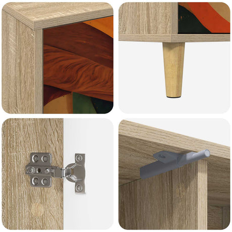 Wooden TV Stand 102cm Wide With 2 Doors - Bonn