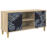 Wooden TV Stand 102cm Wide With 2 Doors - Dokkum
