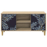 Wooden TV Stand 102cm Wide With 2 Doors - Dokkum