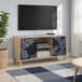 Wooden TV Stand 102cm Wide With 2 Doors - Dokkum