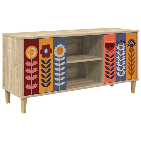 Wooden TV Stand 102cm Wide With 2 Doors - Essen