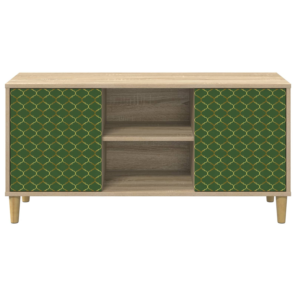 Wooden TV Stand 102cm Wide With 2 Doors - Geleen