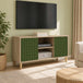 Wooden TV Stand 102cm Wide With 2 Doors - Geleen