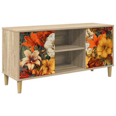 Wooden TV Stand 102cm Wide With 2 Doors - Gennep