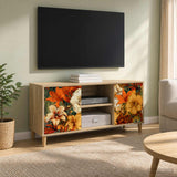 Wooden TV Stand 102cm Wide With 2 Doors - Gennep