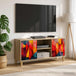 Wooden TV Stand 102cm Wide With 2 Doors - Heesch