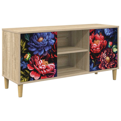 Wooden TV Stand 102cm Wide With 2 Doors - Kiel