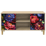 Wooden TV Stand 102cm Wide With 2 Doors - Kiel