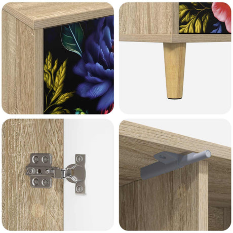 Wooden TV Stand 102cm Wide With 2 Doors - Kiel