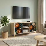 Wooden TV Stand 102cm Wide With 2 Doors - Lochem