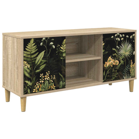 Wooden TV Stand 102cm Wide With 2 Doors - Rhenen