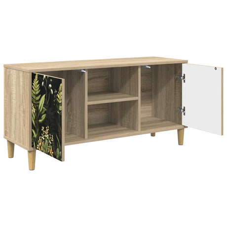 Wooden TV Stand 102cm Wide With 2 Doors - Rhenen
