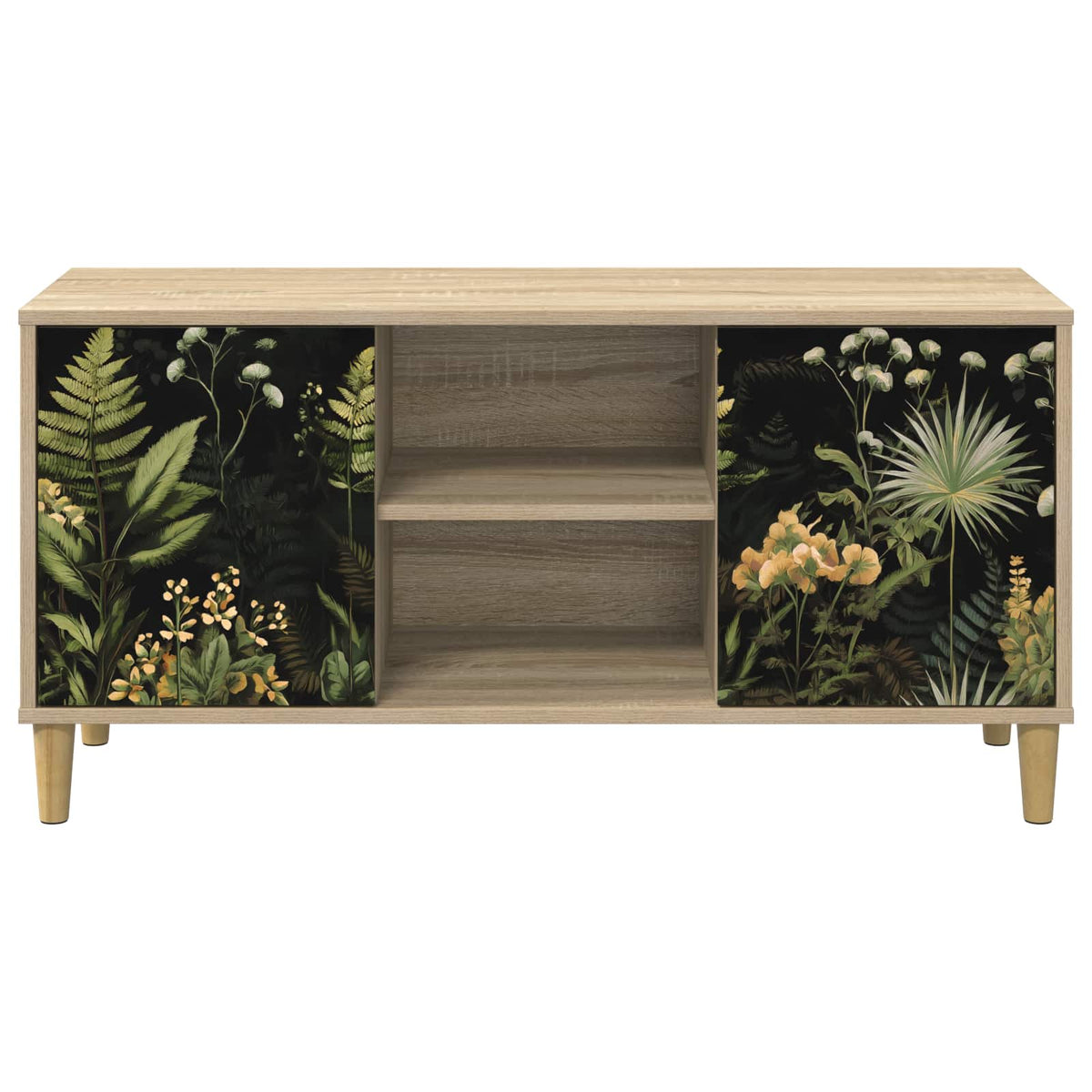 Wooden TV Stand 102cm Wide With 2 Doors - Rhenen