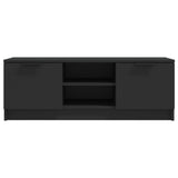 Wooden TV Stand 102cm Wide With 2 Doors - Vantage Home