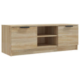 Wooden TV Stand 102cm Wide With 2 Doors - Vantage Home