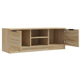 Wooden TV Stand 102cm Wide With 2 Doors - Vantage Home