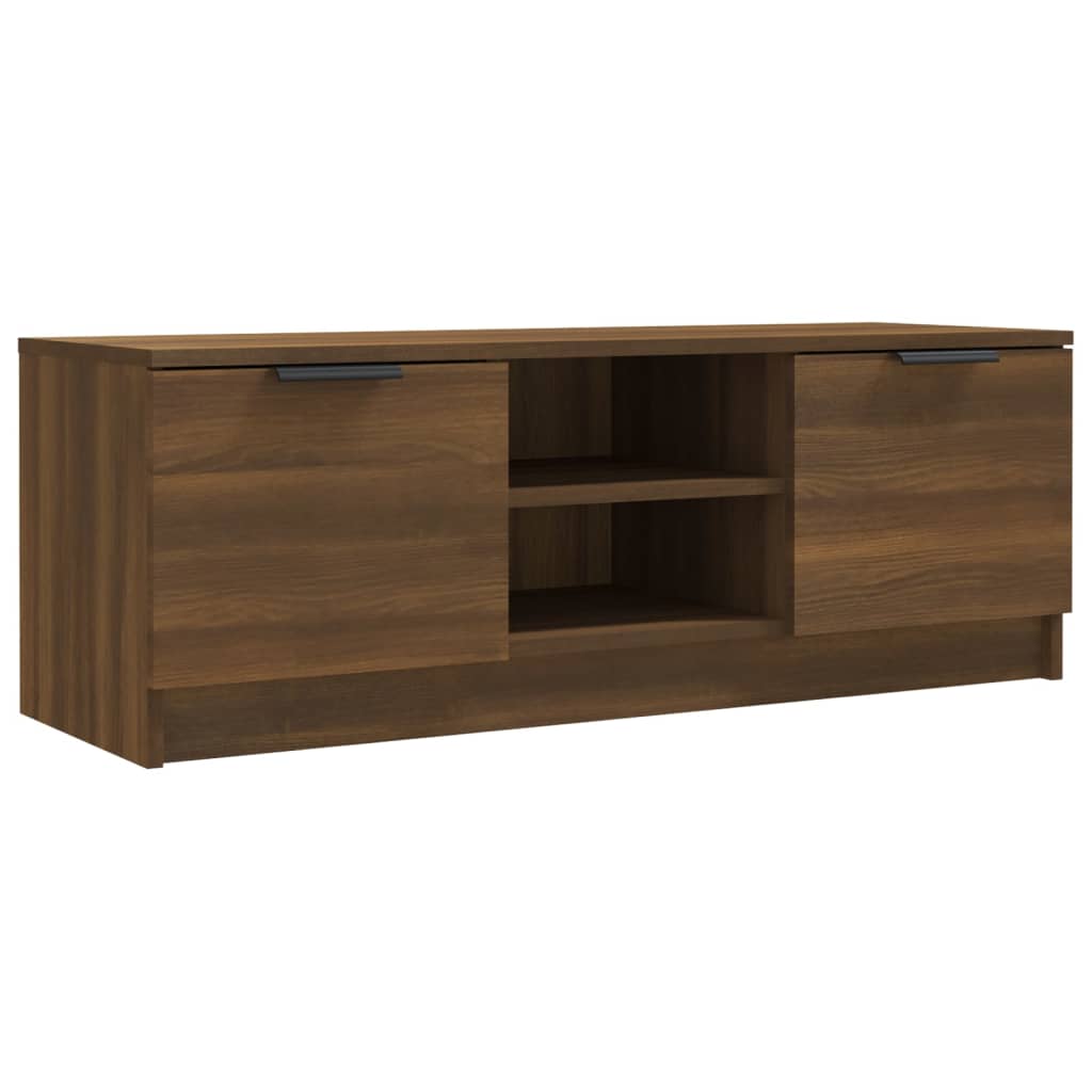 Wooden TV Stand 102cm Wide With 2 Doors - Vantage Home