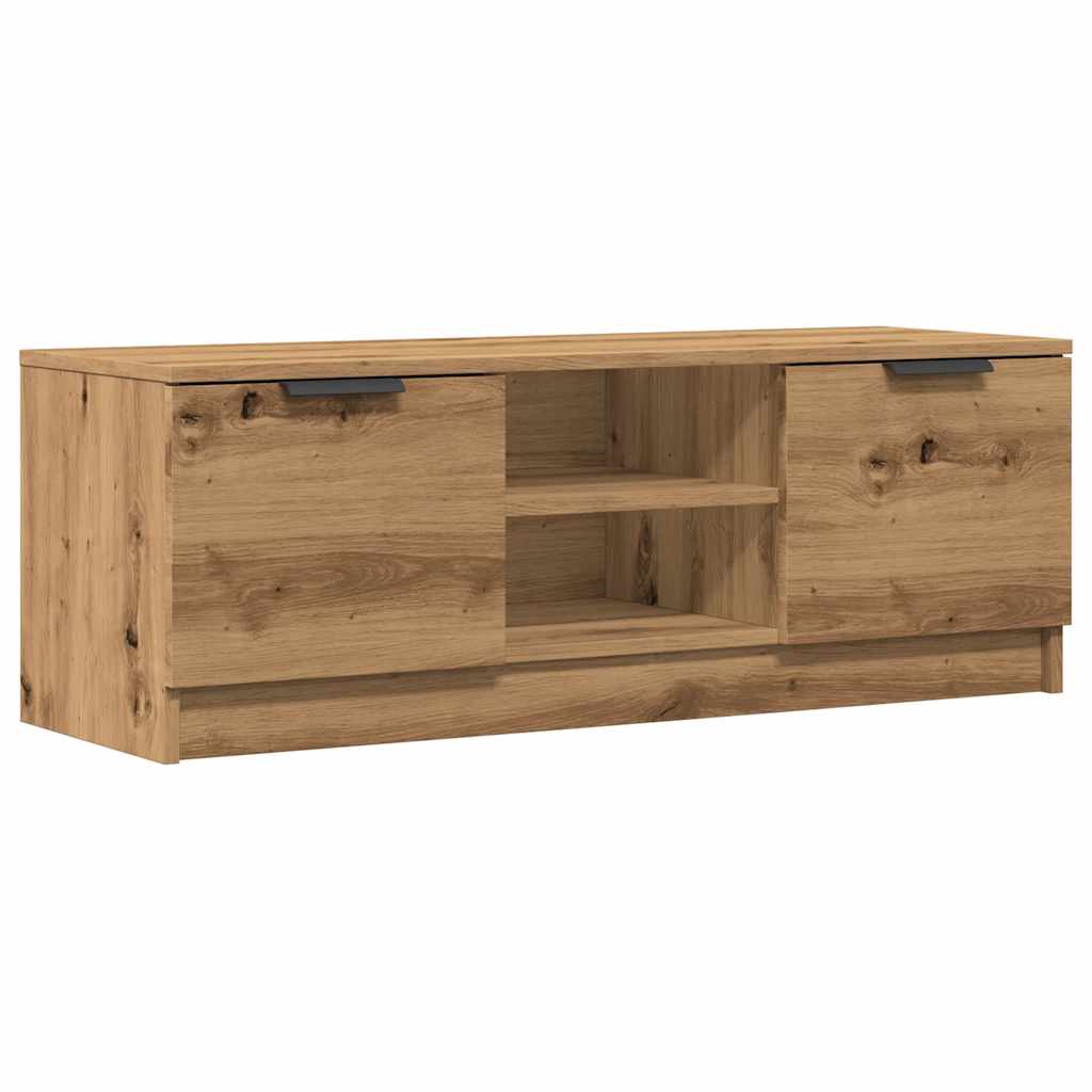 Wooden TV Stand 102cm Wide With 2 Doors - Vantage Home