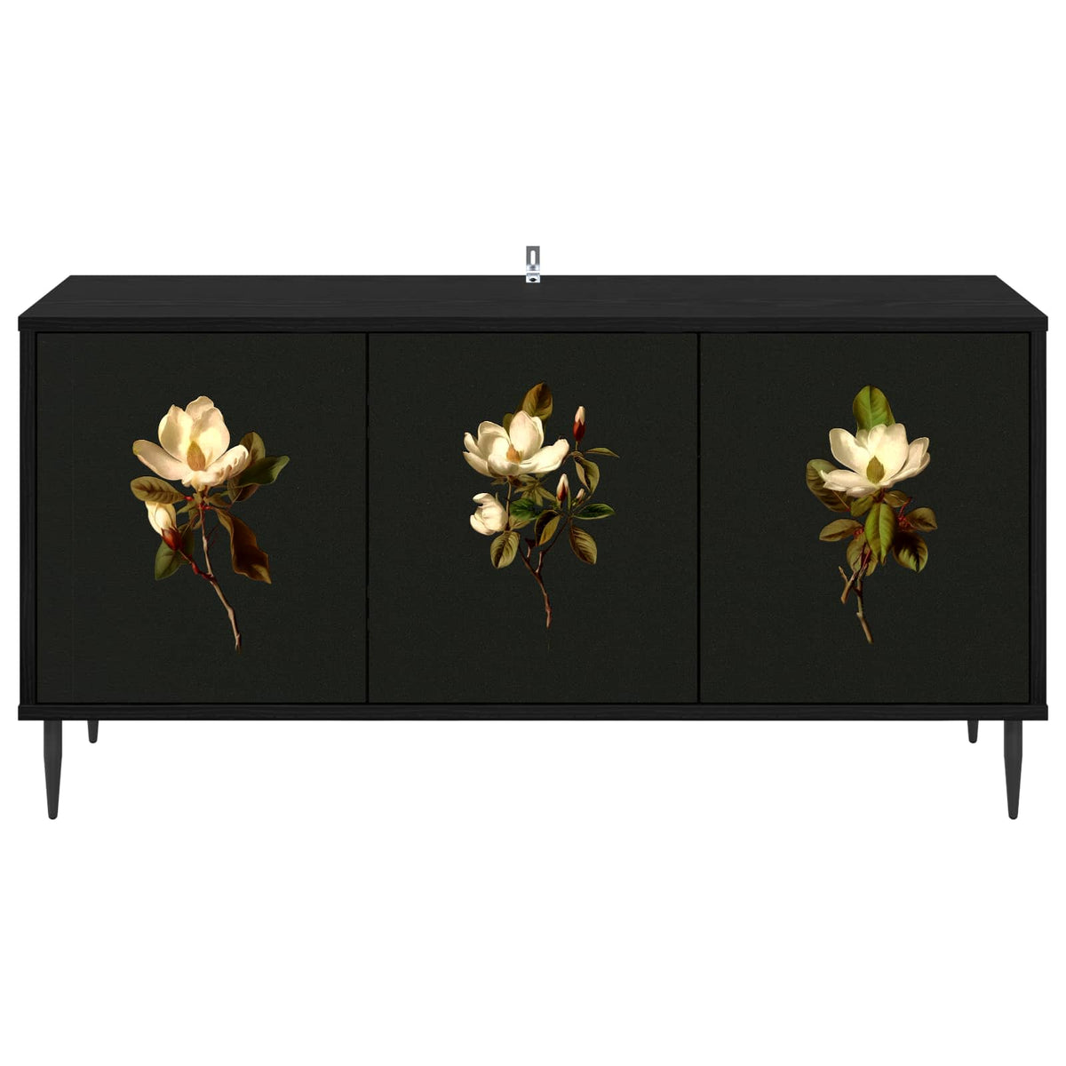 Wooden TV Stand 102cm Wide With 3 Doors And Raised Feet - Bremen