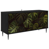 Wooden TV Stand 102cm Wide With 3 Doors And Raised Feet - Elburg