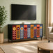 Wooden TV Stand 102cm Wide With 3 Doors And Raised Feet - Essen