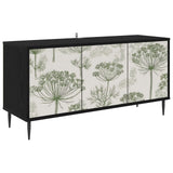 Wooden TV Stand 102cm Wide With 3 Doors And Raised Feet - Gotha