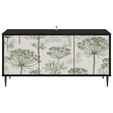 Wooden TV Stand 102cm Wide With 3 Doors And Raised Feet - Gotha