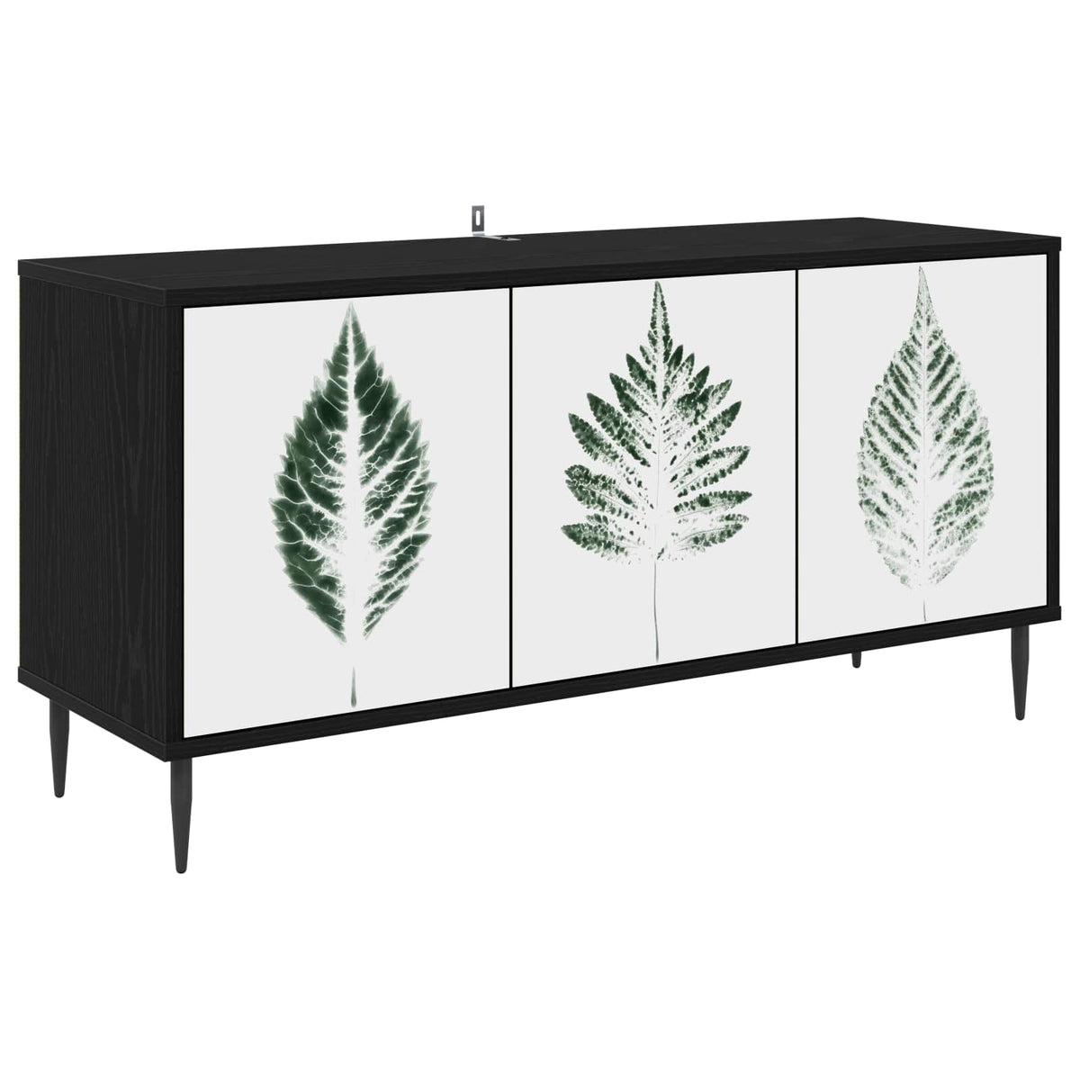 Wooden TV Stand 102cm Wide With 3 Doors And Raised Feet - Hanau