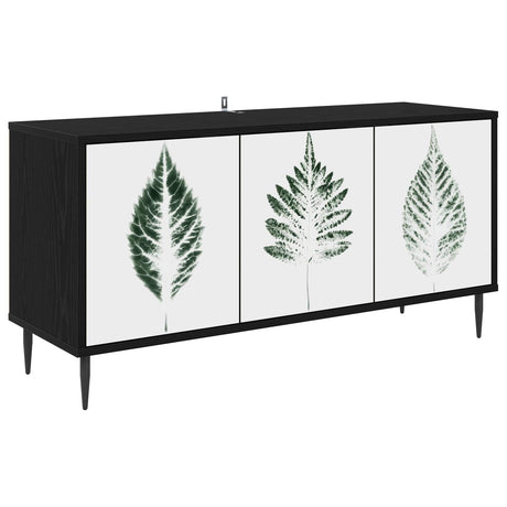 Wooden TV Stand 102cm Wide With 3 Doors And Raised Feet - Hanau