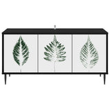 Wooden TV Stand 102cm Wide With 3 Doors And Raised Feet - Hanau