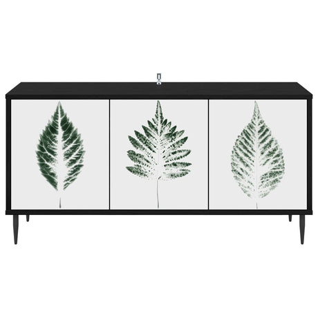 Wooden TV Stand 102cm Wide With 3 Doors And Raised Feet - Hanau
