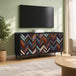 Wooden TV Stand 102cm Wide With 3 Doors And Raised Feet - Ommen