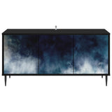 Wooden TV Stand 102cm Wide With 3 Doors And Raised Feet - Raalte