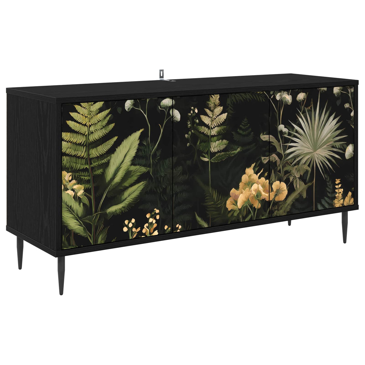 Wooden TV Stand 102cm Wide With 3 Doors And Raised Feet - Rhenen