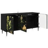 Wooden TV Stand 102cm Wide With 3 Doors And Raised Feet - Rhenen