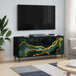 Wooden TV Stand 102cm Wide With 3 Doors And Raised Feet - Wijhe