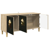 Wooden TV Stand 102cm Wide With 3 Doors - Bremen