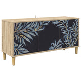 Wooden TV Stand 102cm Wide With 3 Doors - Dokkum