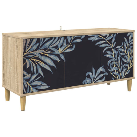 Wooden TV Stand 102cm Wide With 3 Doors - Dokkum
