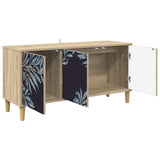 Wooden TV Stand 102cm Wide With 3 Doors - Dokkum